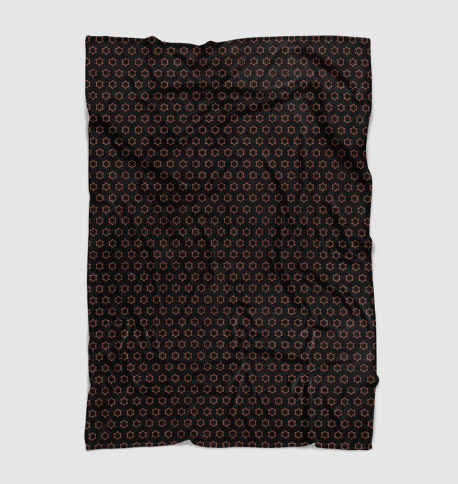 golden star black small Ultra soft fleece blanket