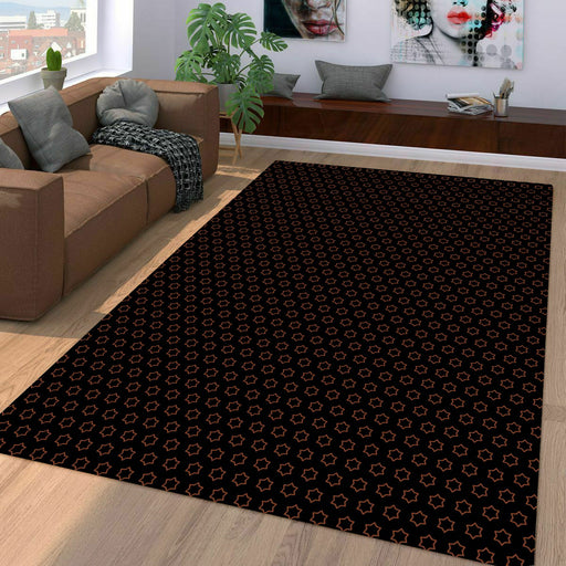 golden star black small Living room carpet rugs