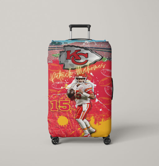patrick mahomes 15 Luggage Cover | suitcase
