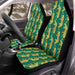 golden tigers walking in forest Car Seat Covers