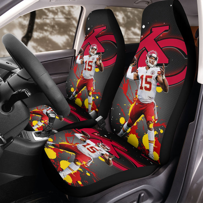 Patrick mahomes kansas city chiefs 2 Car Seat Covers