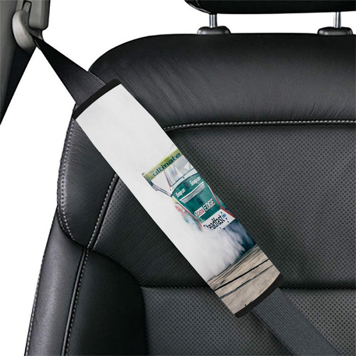 green castrol car racing Car seat belt cover - Grovycase