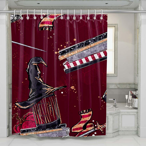 gryffindo pattern shower curtains