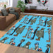 gorillaz member virtual band Living room carpet rugs