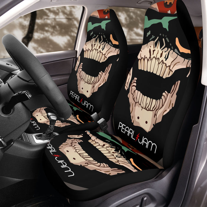 pearl jam skull logo Car Seat Covers