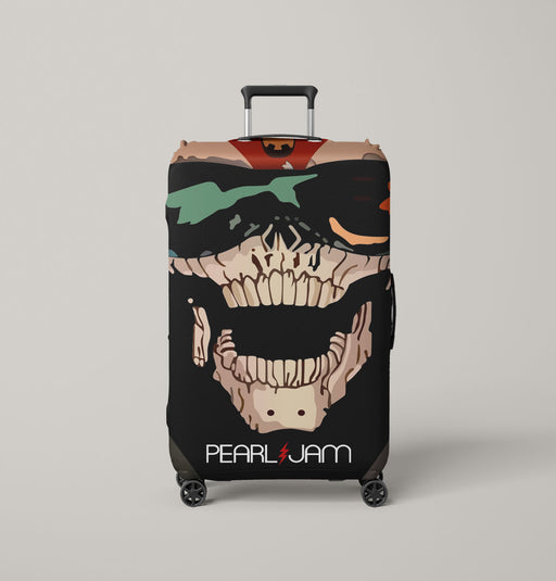 pearl jam skull logo Luggage Cover | suitcase