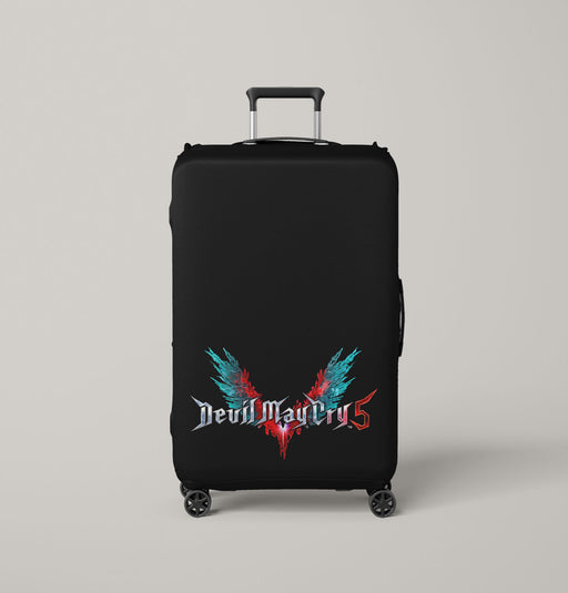 gradient logo devil may cry five Luggage Covers | Suitcase