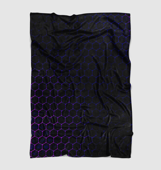 gothic hexagon purple dark Ultra soft fleece blanket