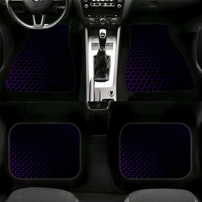 gothic hexagon purple dark Car floor mats Universal fit