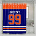 gretzky reebok blue orange shower curtains