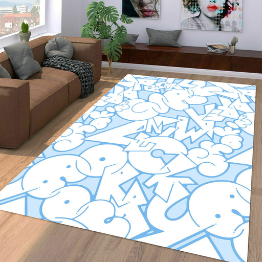 graifity 90s art pattern Living room carpet rugs