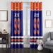 gretzky reebok blue orange window Curtain