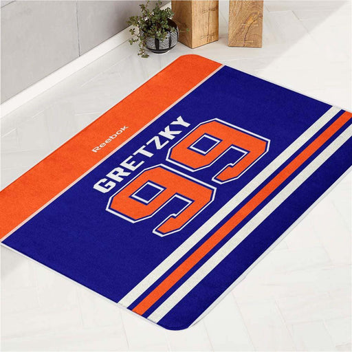 gretzky reebok blue orange bath rugs