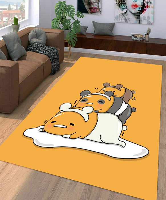 gudetama x we bare bears Living room carpet rugs