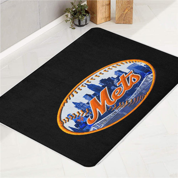 grain vhs new york mets logo bath rugs