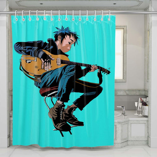 guitarist gorillaz shower curtains