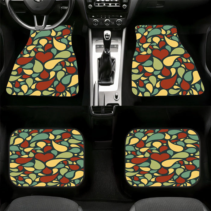 grain liquid love heart Car floor mats Universal fit