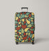 grain liquid love heart Luggage Cover | suitcase