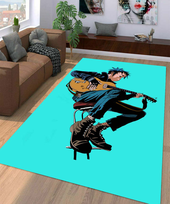 guitarist gorillaz Living room carpet rugs