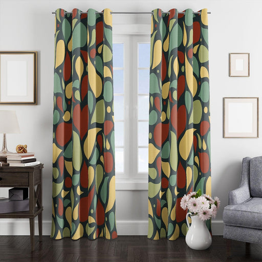 grain liquid love heart window Curtain