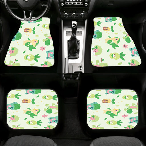 grass type pokemon pattern Car floor mats Universal fit