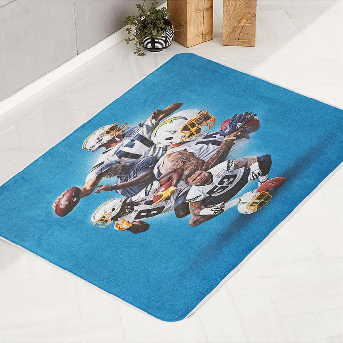 grind now shine later los angeles chargers bath rugs