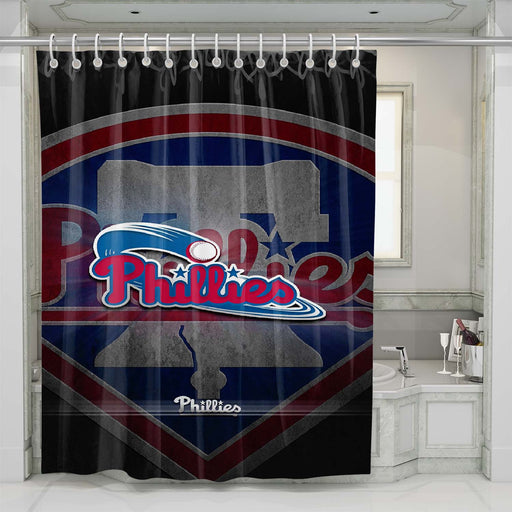 philadelphia phillies mlb logo 1 shower curtains