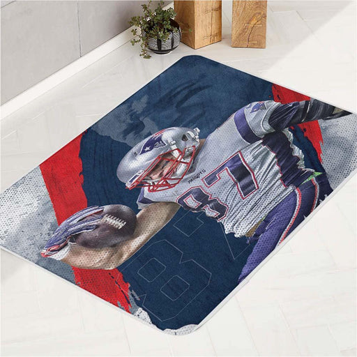 gronkowski best player from patriots bath rugs