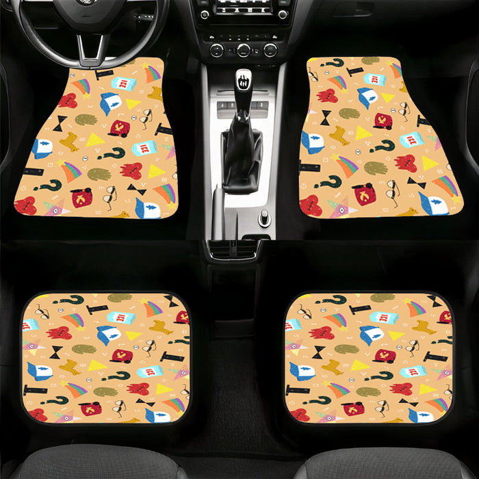 gravity falls stuff survival Car floor mats Universal fit