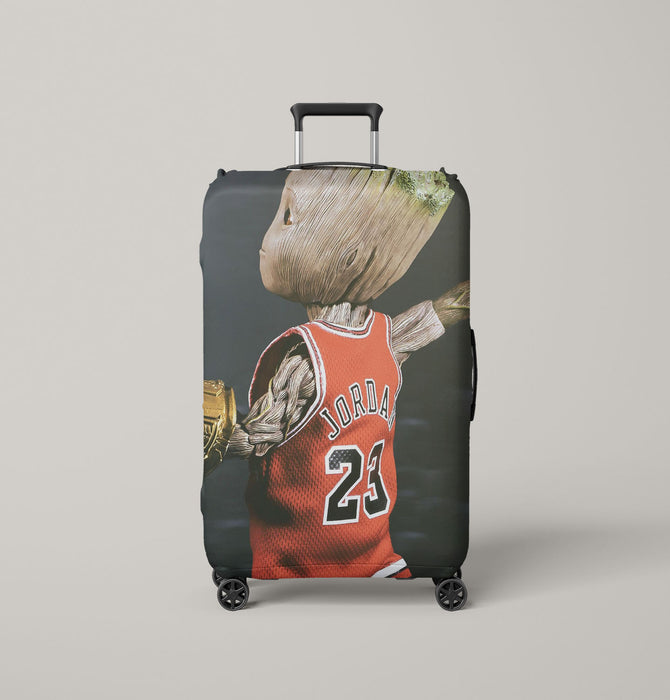 groot guardin of galaxy become jordan fans Luggage Covers | Suitcase