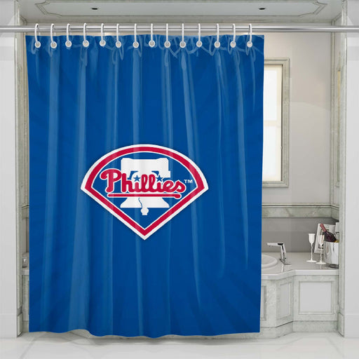 philadelphia phillies mlb logo 2 shower curtains