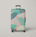 green indoor flora pastel pattern Luggage Cover | suitcase