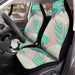 green indoor flora pastel pattern Car Seat Covers