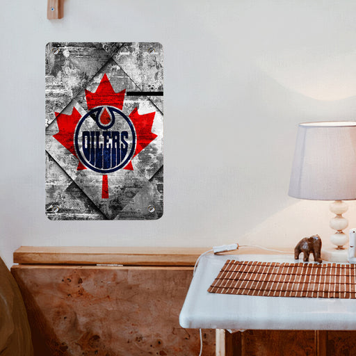 grunge edmonton oilers Poster Metal print wall art