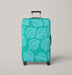 green leaf pattern mono color Luggage Cover | suitcase