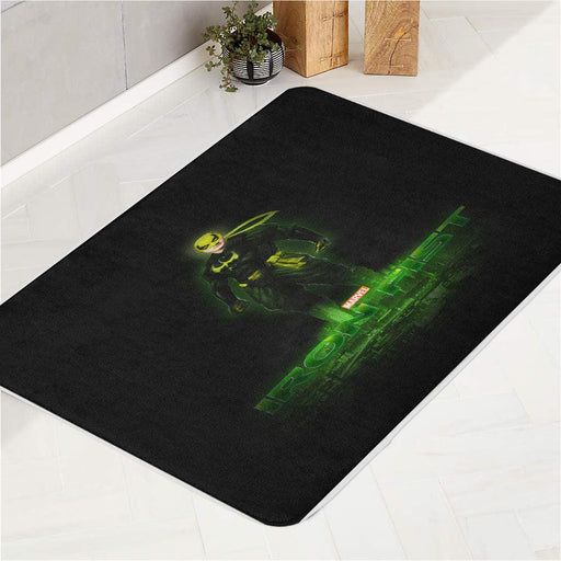 green iron fist marvel bath rugs