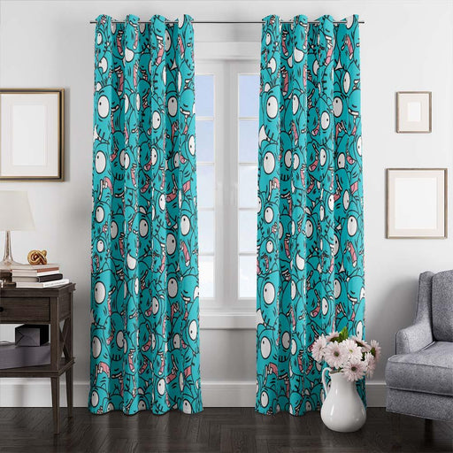 gumball pattern window curtains