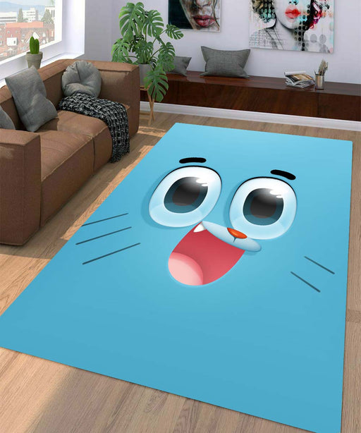 gumball watterson blue Living room carpet rugs