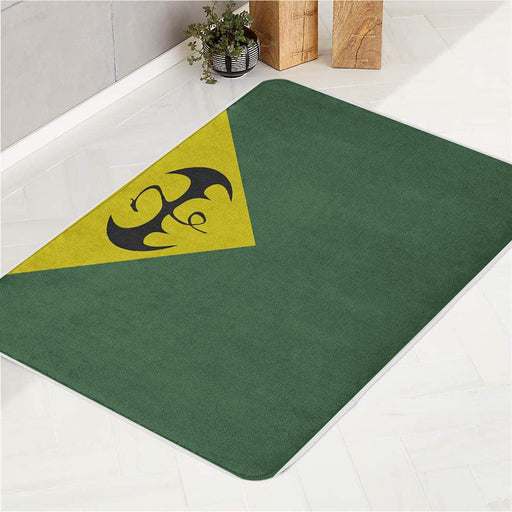 green logo iron fist marvel bath rugs