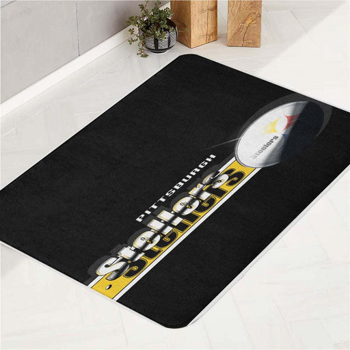 guide line of pittsburgh steelers bath rugs