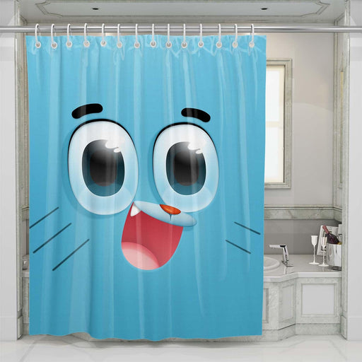 gumball watterson blue shower curtains