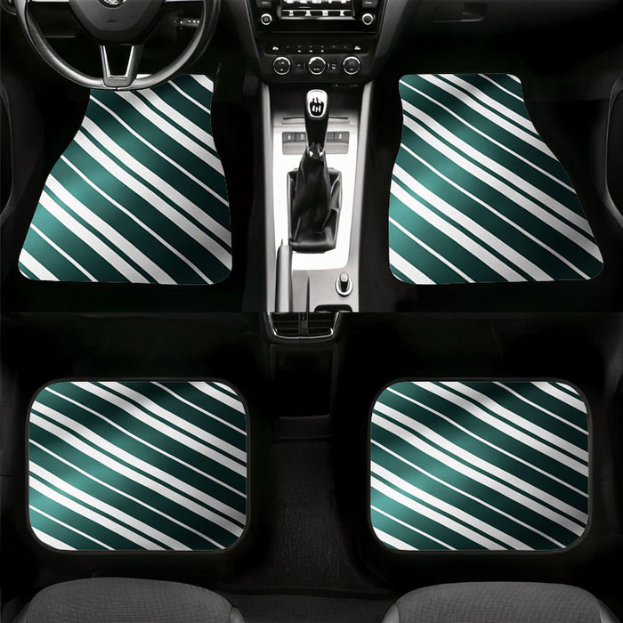 green stripes suit with light leak Car floor mats Universal fit