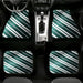 green stripes suit with light leak Car floor mats Universal fit