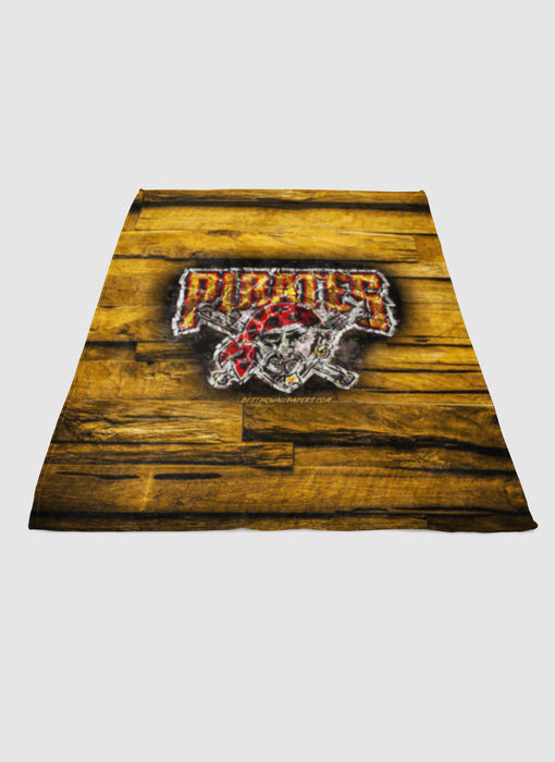 Pittsburgh Pirates logo soft fleece blanket