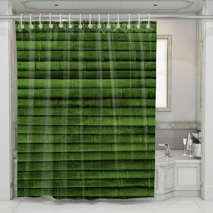 green wall organic background shower curtains