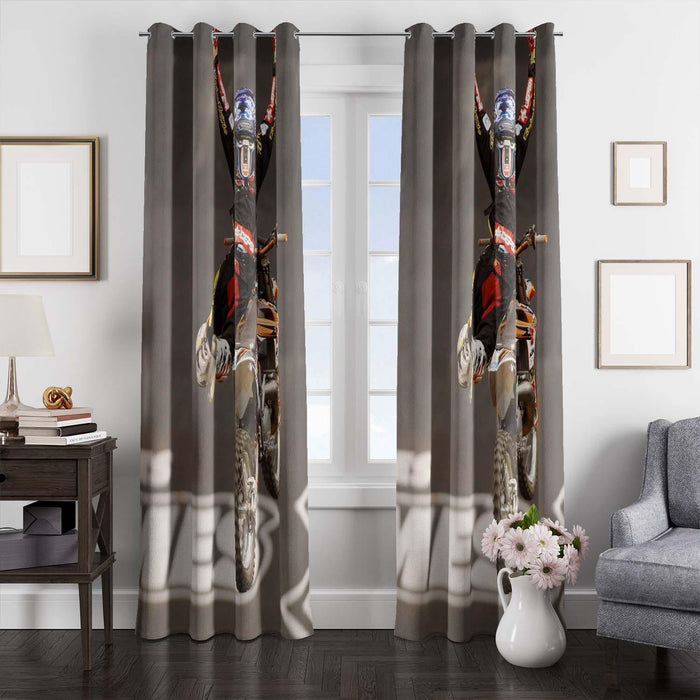 hand off motocross athlete window Curtain