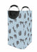 grey silhouette of blu cats Laundry Hamper | Laundry Basket