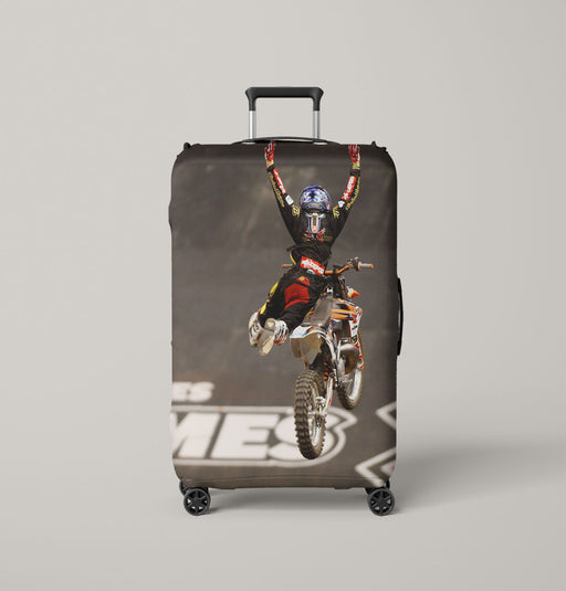 hand off motocross athlete Luggage Covers | Suitcase