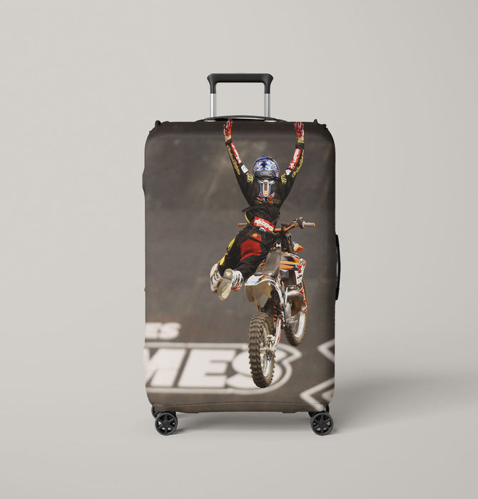 hand off motocross athlete Luggage Covers | Suitcase