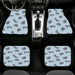 grey silhouette of blu cats Car floor mats Universal fit